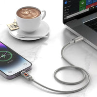 Porodo ChargeLite USB-C to Lightning High-Speed Charging Cable - Gray | كابل شحن بورودو ChargeLite USB-C إلى Lightning عالي السرعة - رمادي