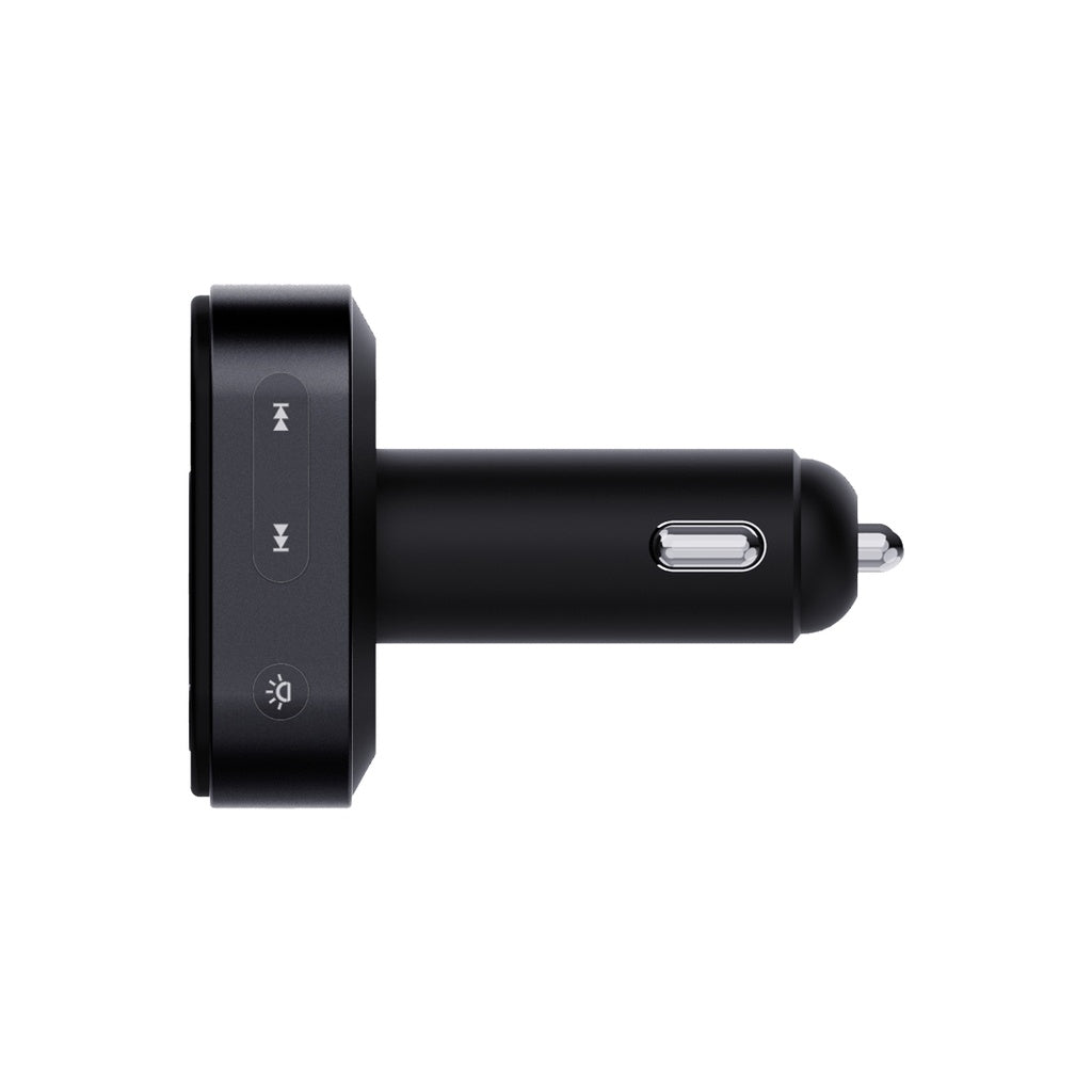 ناقل FM بلوتوث من بورودو مع اوامر صوتية - اسود | Porodo Bluetooth FM Transmitter with Voice Command – Black