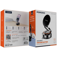 Porodo Dual Mount MagSafe Phone Holder - Black | حامل هاتف بورودو المزدوج بتقنية MagSafe - أسود