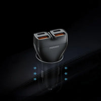 شاحن سيارة بورودو DualPower بقدرة شحن 102 واط مع كيبل تايب سي الى تايب سي - اسود | Porodo Dualpower 102W Car Charger USB-C To USB-C Cable - Black