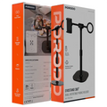 حامل هاتف بورودو Evostand ثنائي دوران 360° مغناطيس N52 ارتفاع قابل للضبط - أسود | Porodo Evostand 360° Dual Phone Holder N52 Adjustable Height Black