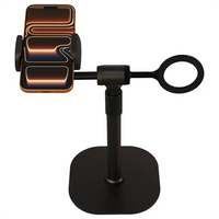 حامل هاتف بورودو Evostand ثنائي دوران 360° مغناطيس N52 ارتفاع قابل للضبط - أسود | Porodo Evostand 360° Dual Phone Holder N52 Adjustable Height Black