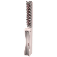 فرشاة فرد الشعر المصغرة القابلة للطي بورودو لايفستايل - وردي | Porodo Lifestyle Foldable Mini Straightener Brush - Pink