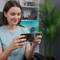Porodo Gaming Arcticchill Magnetic Phone Cooler with Ultra-Quiet Fan - Black/Orange | مبرد الهاتف المغناطيسي بورودو جيمينج أركتيكشيل مع مروحة هادئة - أسود/برتقالي