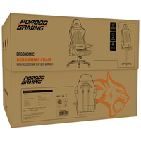 كرسي ألعاب Porodo Gaming مريح مع إضاءة RGB ومقعد فوم مصبوب ومسند ذراع 2D - أسود | Porodo Gaming Ergonomic RGB Gaming Chair With Molded Foam Seat & 2D Armrest - Black