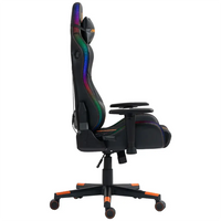 كرسي ألعاب Porodo Gaming مريح مع إضاءة RGB ومقعد فوم مصبوب ومسند ذراع 2D - أسود | Porodo Gaming Ergonomic RGB Gaming Chair With Molded Foam Seat & 2D Armrest - Black