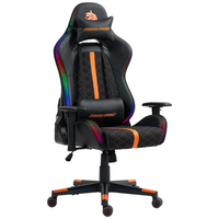 كرسي ألعاب Porodo Gaming مريح مع إضاءة RGB ومقعد فوم مصبوب ومسند ذراع 2D - أسود | Porodo Gaming Ergonomic RGB Gaming Chair With Molded Foam Seat & 2D Armrest - Black