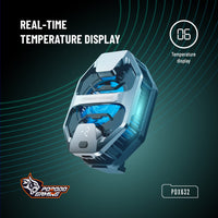 Porodo Gaming Freezing Semiconductor Mobile Cooling and Display - Grey | مبرد الهاتف بورودو جيمينج بشاشة عرض - رمادي