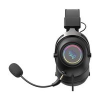 Porodo Gaming Infinity Mirror RGB Headset with Detachable Omnidirectional Mic – Black | سماعة ألعاب Porodo Gaming Infinity Mirror RGB مع ميكروفون Omnidirectional قابل للفصل – أسود