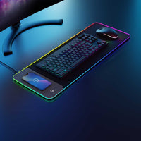Porodo Gaming RGB MousePad bi Şarjêra Bêtêl a 15W - Reş