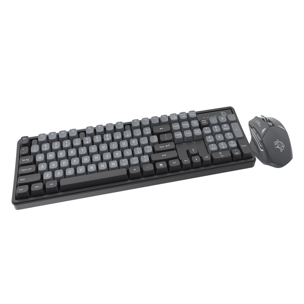 Kombînasyona Klavyeyê û Mişkê Bluetooth-ê ya Bêtêl a Porodo Gaming 2.4GHz, Mişk bi Hesasiyeta 1600 DPI | Porodo Gaming 2.4G û Klavyeya BT bi Mişk DPI 1600.