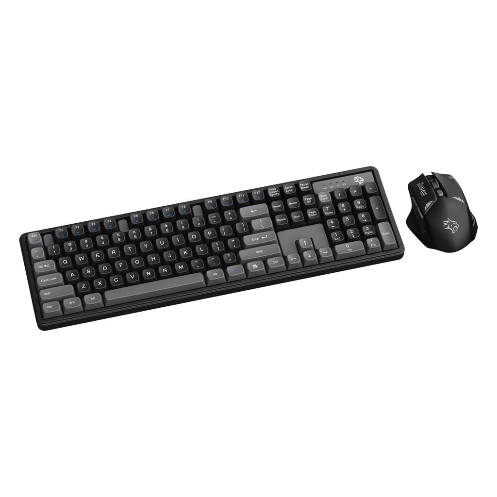Kombînasyona Klavyeyê û Mişkê Bluetooth-ê ya Bêtêl a Porodo Gaming 2.4GHz, Mişk bi Hesasiyeta 1600 DPI | Porodo Gaming 2.4G û Klavyeya BT bi Mişk DPI 1600.