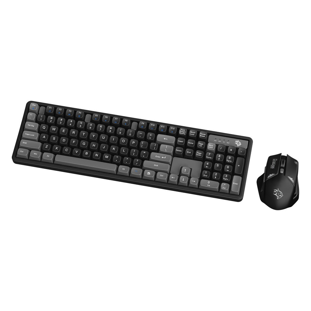 Kombînasyona Klavyeyê û Mişkê Bluetooth-ê ya Bêtêl a Porodo Gaming 2.4GHz, Mişk bi Hesasiyeta 1600 DPI | Porodo Gaming 2.4G û Klavyeya BT bi Mişk DPI 1600.