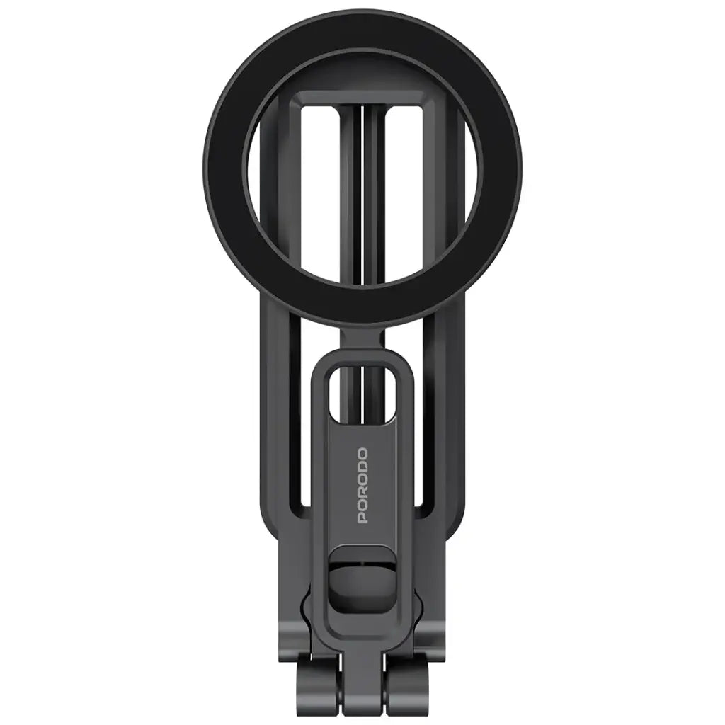 Porodo HoldFlex Foldable Phone Holder with Aluminum Magnetic Base - Gray | حامل الهاتف القابل للطي بورودو هولدفليكس مع قاعدة مغناطيسية من الألومنيوم - رمادي