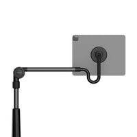 Porodo Lazy Man Stand with Magnetic Suction 92CM - Black | حامل بورودو ليزي مان بشفط مغناطيسي 92 سم - أسود
