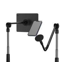 Porodo Lazy Man Stand with Magnetic Suction 92CM - Black | حامل بورودو ليزي مان بشفط مغناطيسي 92 سم - أسود