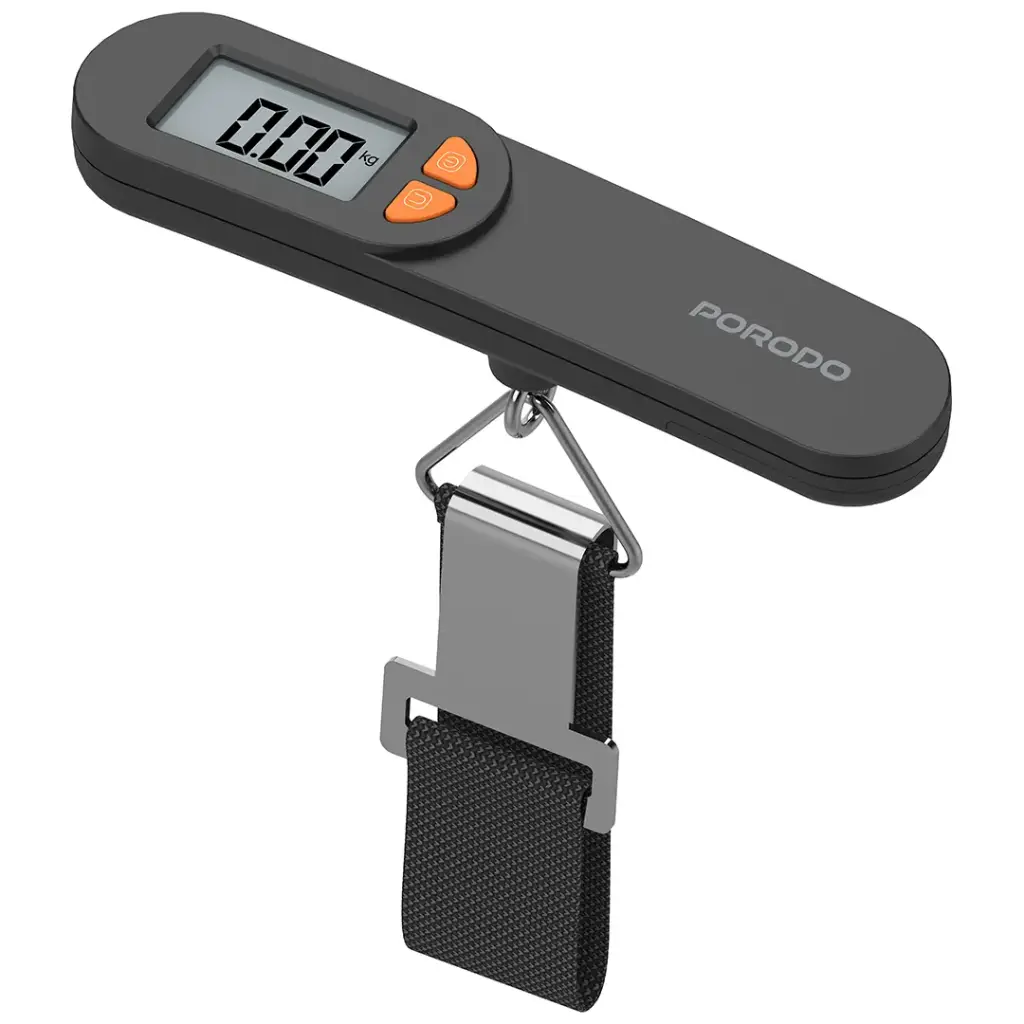 Porodo Lifestyle Accuscale High-Precision Luggage Scale - Black | ميزان أمتعة عالي الدقة من بورودو لايف ستايل - أسود