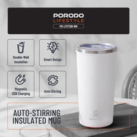 Porodo Lifestyle 400ml Auto-Stirring Suction Twin Wall Cup | كوب بورودو لايف ستايل 400 مل بخاصية التحريك الذاتي