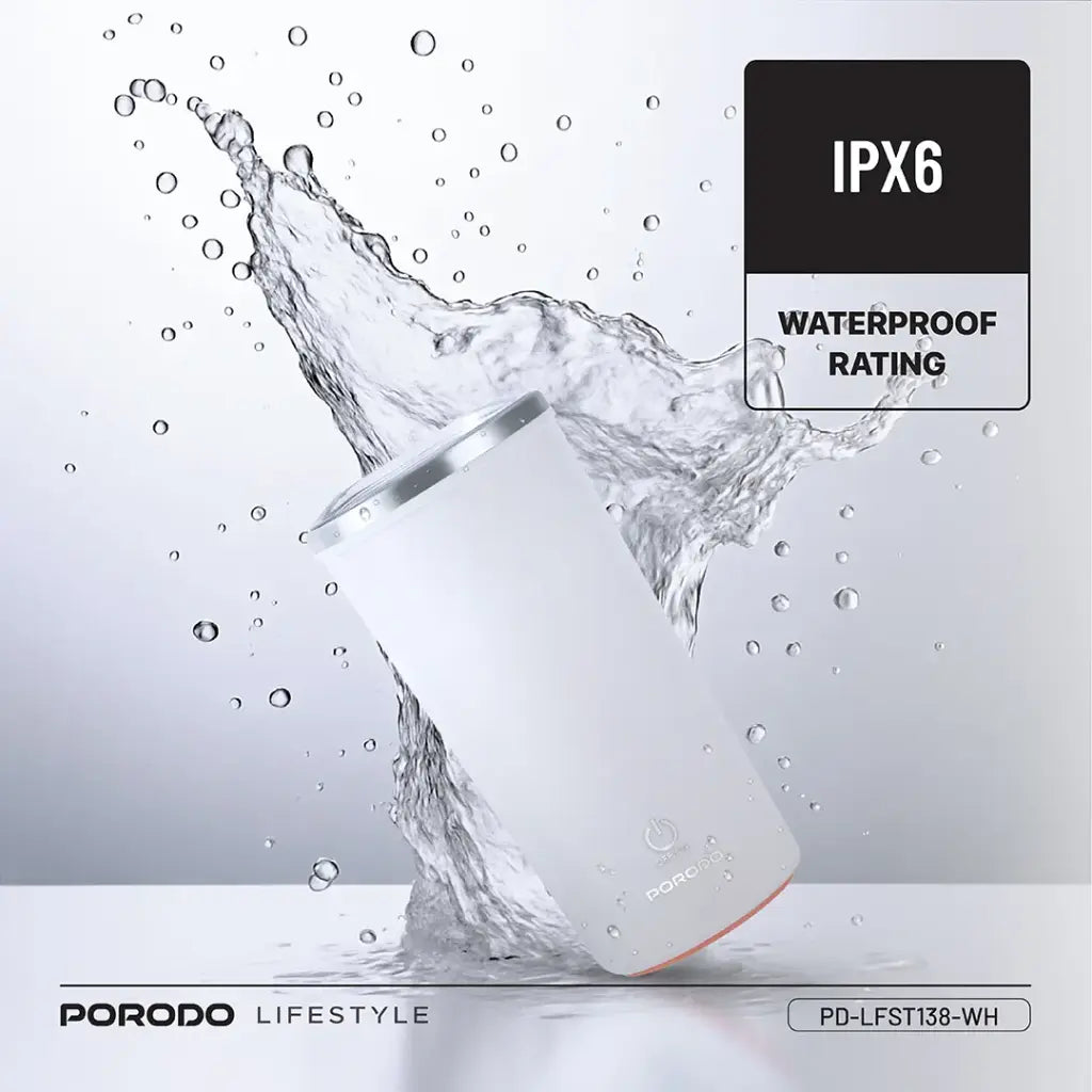 Porodo Lifestyle 400ml Auto-Stirring Suction Twin Wall Cup | كوب بورودو لايف ستايل 400 مل بخاصية التحريك الذاتي