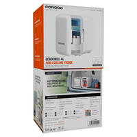 ثلاجة صغيرة Porodo Echochill 4 لتر للمنزل والمكتب والسيارة - Mini Cooling Fridge White