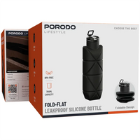 Porodo Lifestyle Fold-Flat Leakproof Silicone Bottle | زجاجة بوروودو لايف ستايل القابلة للطي المضادة للتسرب