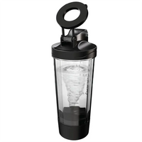 Porodo Lifestyle Grip & Mix Protein Shaker Bottle - Black | زجاجة هزاز بروتين بورودو لايفستايل مع قبضة وخلط - أسود