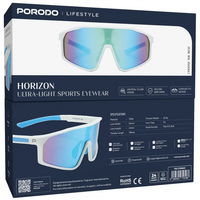 نظارة رياضية بورودو Lifestyle Horizon خفيفة الوزن حماية UV - أزرق | Porodo Lifestyle Horizon Ultra Light Sports Eyewear UV Protection Blue