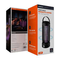 مصباح قاتل الحشرات الكهربائي بورودو بسعة بطارية 2000 مللي امبير وبمنفذ تايب سي - اسود | Porodo Lifestyle Electric Insect Killer Lamp 2000mAh Type-C - Black
