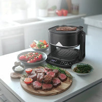 قلاية هوائية Porodo Lifestyle Quick Flip 3-In-1 Air Fryer Grill Hot Pot - Black | 3 أوضاع طهي 4.5L