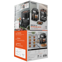 قلاية هوائية Porodo Lifestyle Quick Flip 3-In-1 Air Fryer Grill Hot Pot - Black | 3 أوضاع طهي 4.5L