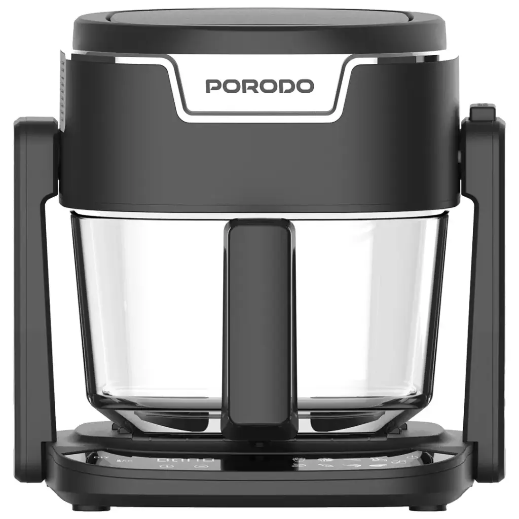 قلاية هوائية Porodo Lifestyle Quick Flip 3-In-1 Air Fryer Grill Hot Pot - Black | 3 أوضاع طهي 4.5L