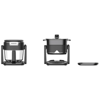 قلاية هوائية Porodo Lifestyle Quick Flip 3-In-1 Air Fryer Grill Hot Pot - Black | 3 أوضاع طهي 4.5L