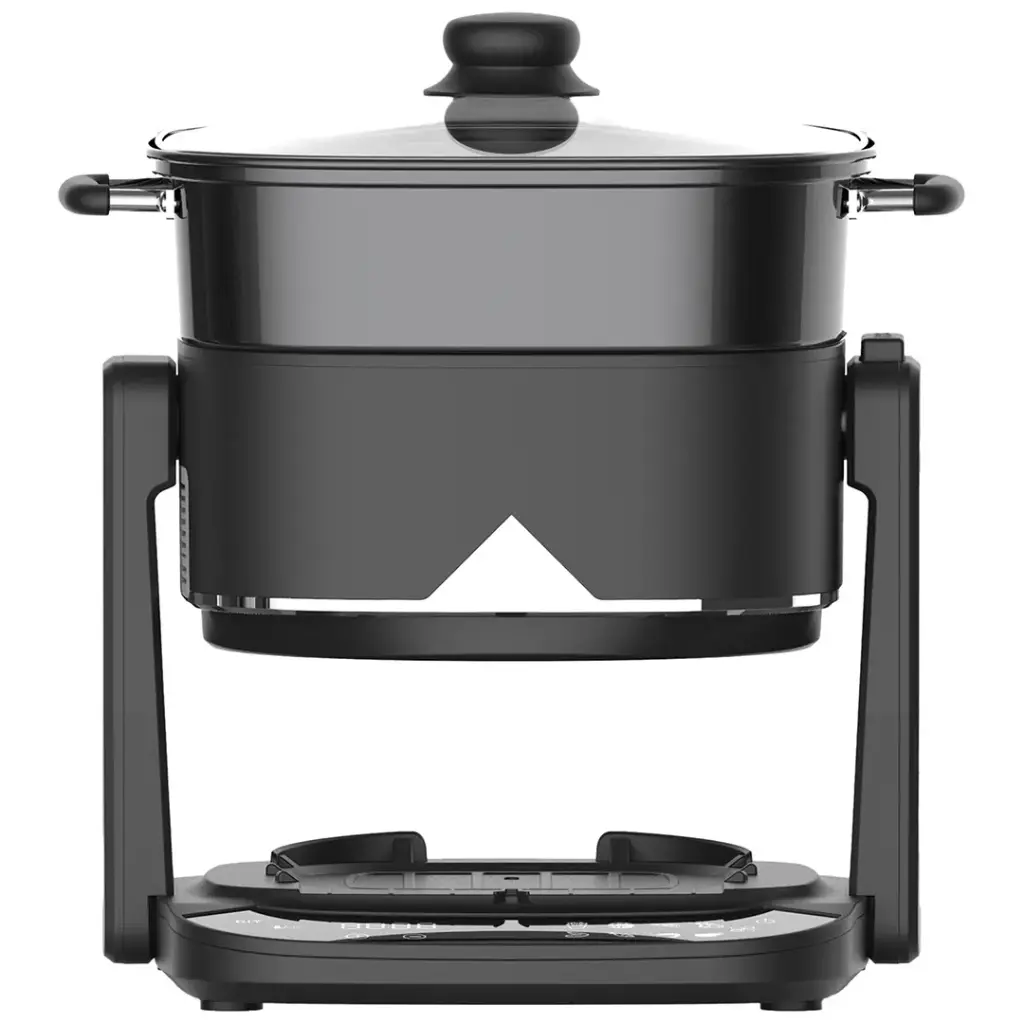 قلاية هوائية Porodo Lifestyle Quick Flip 3-In-1 Air Fryer Grill Hot Pot - Black | 3 أوضاع طهي 4.5L