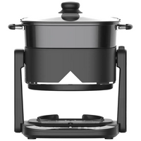 قلاية هوائية Porodo Lifestyle Quick Flip 3-In-1 Air Fryer Grill Hot Pot - Black | 3 أوضاع طهي 4.5L