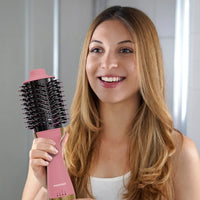 فرشاة تصفيف الشعر بورودو لايف ستايل شاين ويرل بتقنية التجفيف السريع - وردي | Porodo Lifestyle Shine Whirl Fast Dry Hair Styling Brush - Pink