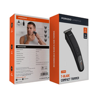 Porodo Lifestyle T-Blade Hair Trimmer 600mAh - Black | ماكينة حلاقة بورودو لايفستايل T-Blade ببطارية 600mAh - أسود