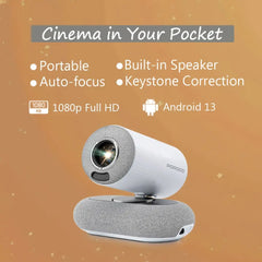 بروجيكتور بورودو لوماكاست المصغر WiFi/BT FHD 1080P 230ANSI - أبيض | Porodo Lumacast Mini Projector WiFi/BT FHD 1080P 230ANSI - White