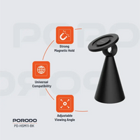 حامل جوال بورودو ماغسيف مغناطيسي قابل للتعديل - اسود | Porodo MagSafe Adjustable Mobile Phone Holder – Black