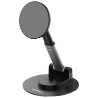 Porodo Magnetic Phone Holder with Adjustable Telescopic Rod - Black | حامل هاتف مغناطيسي من بورودو مع قضيب تلسكوبي قابل للتعديل - أسود