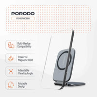حامل هاتف مغناطيسي Porodo Magnifold متعدد الاستخدام - Ultra-Slim Phone Holder