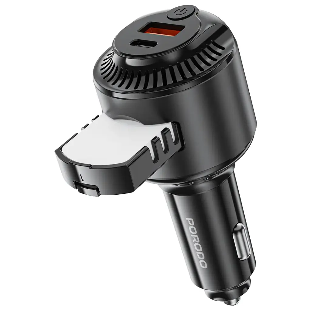 شاحن سيارة 2 في 1 مع معطر جو - Porodo 2 In 1 Car Charger with Scent Diffusion