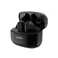 سماعة بورودو ساوندتيك الشفافة TWS بعزل ضوضاء ANC و ENC, تشغيل حتى 7 ساعات | Porodo Soundtec ANC & ENC TWS Earphone with Transparent Earbuds, 7H Playtime.
