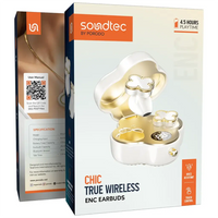 Porodo Soundtec Chic True Wireless Earbuds with ENC | سماعات بورودو ساوندتك شيك اللاسلكية الحقيقية مع تقنية ENC