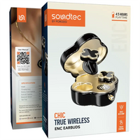 Porodo Soundtec Chic True Wireless Earbuds with ENC | سماعات بورودو ساوندتك شيك اللاسلكية الحقيقية مع تقنية ENC
