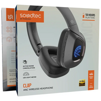 Porodo Soundtec Clap ANC Wireless Headphone | سماعة رأس بورودو ساوندتك كلاب لاسلكية مع إلغاء الضوضاء ANC