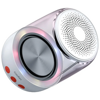 Porodo Soundtec Crystal-Glow Mini Bluetooth Speaker TWS & Hands-Free - White | بوروودو ساوندتك كريستال-غلو ميني سماعة بلوتوث TWS والمكالمات بدون استخدام اليدين - أبيض