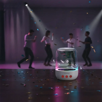 Porodo Soundtec Crystal-Glow Mini Bluetooth Speaker TWS & Hands-Free - White | بوروودو ساوندتك كريستال-غلو ميني سماعة بلوتوث TWS والمكالمات بدون استخدام اليدين - أبيض