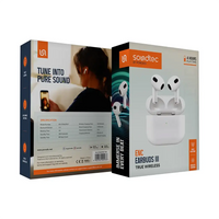سماعات بورودو ساوندتيك ايربودز 3 اللاسلكية - ابيض | Porodo Soundtec ENC Earbuds 3 True Wireless – White