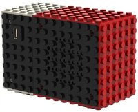 Porodo SoundTec Mini Block Stereo Portable Speaker – Red | مكبر صوت بورودو ساوندتك ميني بلوك ستيريو محمول – أحمر