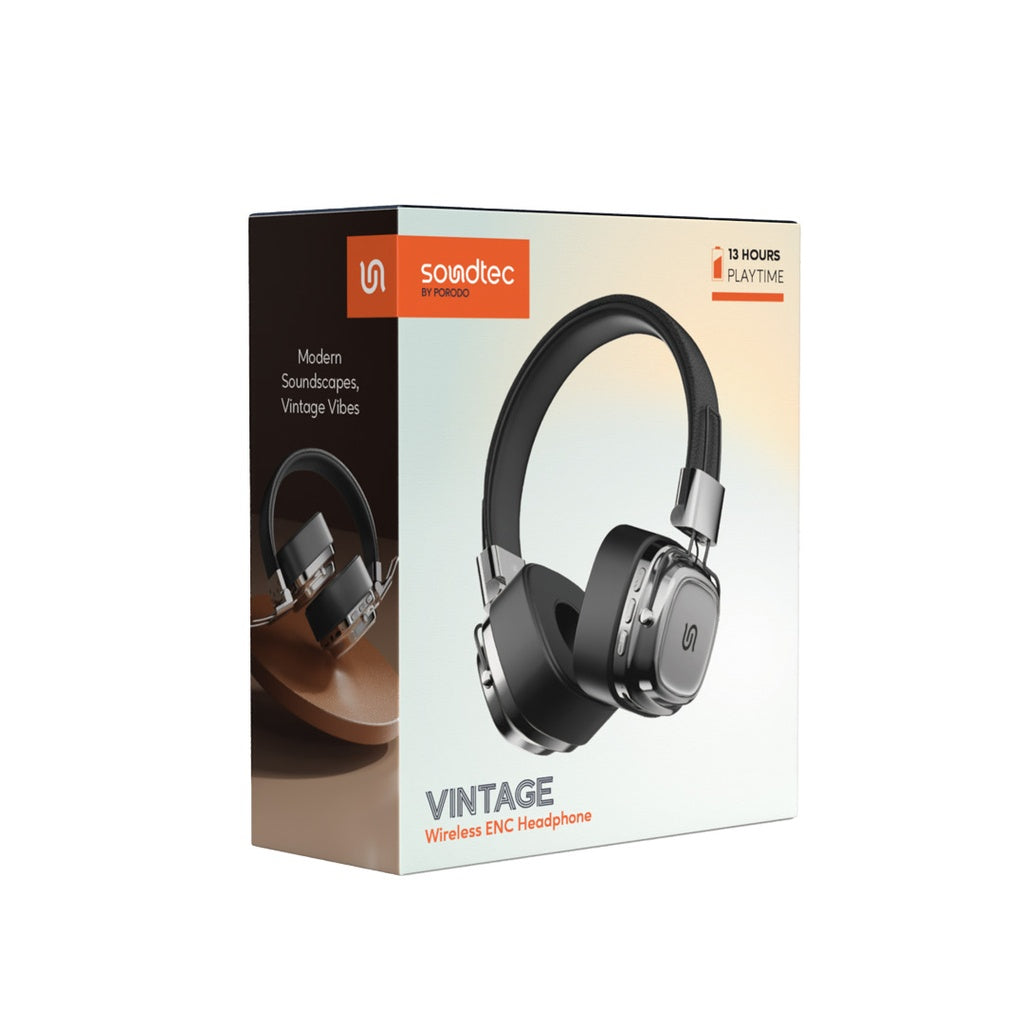 Guhdafonên Bêtêl ên Porodo Soundtec bi Dîzaynek Klasîk | Guhdafonên Vintage yên Porodo Soundtec